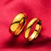 Fashion Twill Smooth Couple Vietnamese Sand Gold Plated Open Ring_ipsvogv.com