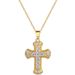 Titanium Steel 【 】 Cross Zircon Light Luxury Temperament Gorgeous Full Diamond Necklace Women's Versatile Collarbone 【 】_ipsvogv.com