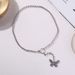 Cross-border Jewelry, Fashion Alloy Butterfly Shape Pendant, Necklace, Female, Geometric Fringed Ring Temperament Necklace._ipsvogv.com