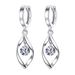 Women’s Jewelry Set Fashion Brass Real Gold Electroplating Personalized Niche Design Rotating Zircon Pendant Earrings Ladies Elegant Earrings_ipsvogv.com