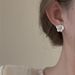 Women's Jewelry Light Luxury High End White Oil Drop Flower Earrings Simple Personality Fashion Exquisite Trendy Versatile Earrings Earrings_ipsvogv.com