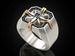 Viking Compass Seal Plated With S Silver Men's Two-color Ring_ipsvogv.com