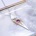 Designer Natural Amethyst Topaz Pendant Sterling Silver Sun Goddess Necklace Niche Design Jewelry_ipsvogv.com