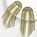Personality exaggerated colorful full diamond tassel earrings high end super flash design earrings temperament earrings_ipsvogv.com