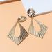 Unisex Niche Earrings Alloy Hollow Oblique Four Sided Long Earrings Simple Earrings_ipsvogv.com