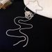 Metal Flower Adjustable Necklace, And Cool Style, Long Tassel Sweater Niche Personality, New Chain, Neck Accessory For_ipsvogv.com