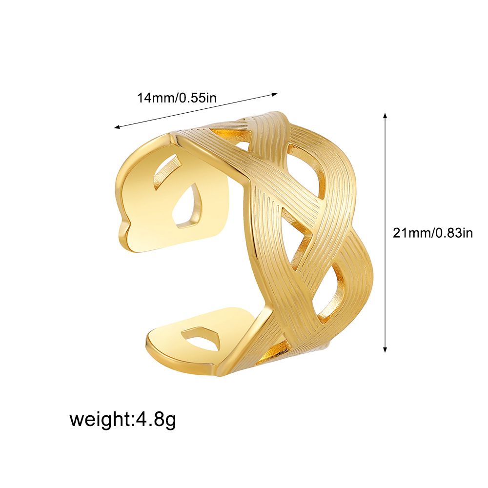 Women’s Jewelry Set Fashion New Fashion Personality Design Niche Copper Ferry Open Ring Gold Plated Geometric Versatile Hand Jewelry Simple_ipsvogv.com