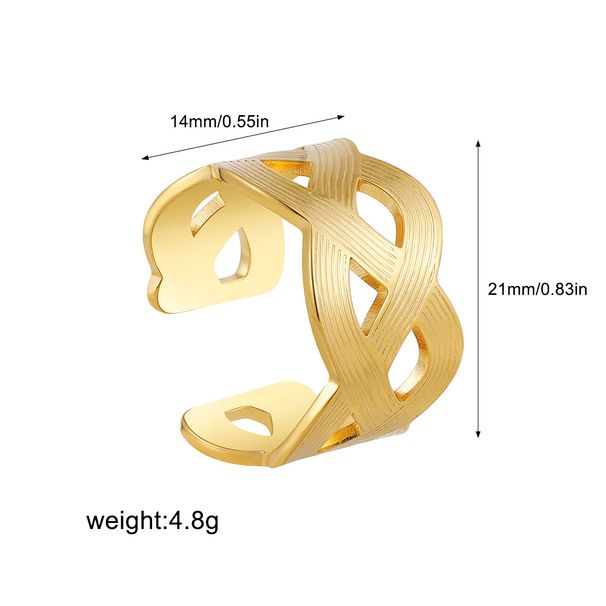 Women’s Jewelry Set Fashion New Fashion Personality Design Niche Copper Ferry Open Ring Gold Plated Geometric Versatile Hand Jewelry Simple_ipsvogv.com
