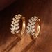 Cao Shi's Flower Series Exquisite Earrings, Olive Branches, Leaves, Micro Inlaid Zircon, Creative And Versatile Earrings_ipsvogv.com