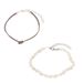 Summer Beach Style Natural Shell Conch Handmade String Chain Knot Cotton Thread 2-piece Feet Set_ipsvogv.com