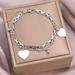 New 2025 Fashion Versatile Gold Stainless Steel Pendant Peach Heart Bracelet Women's Jewelry_ipsvogv.com