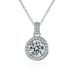 Hengli Bag Necklace Women One Carat D-colored Mosang Stone Round Pendant for Girlfriend, Wife, and Girlfriend Gifts_ipsvogv.com