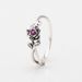Silver Plated Rose Petal Ring Oxidized Black Copper Zirconia Jewelry EU Sizes 50-60 Travel Souvenir Gift For Women_ipsvogv.com