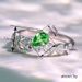 Cao Shi's Light Luxury Leaf with Small, Fresh Micro Inlaid Design Sense Personalized and Unique Vine Water Drop Ring_ipsvogv.com
