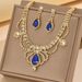 Women’s Jewelry Set Fashion Jewelry Set Crystal Eye Crystal Necklace Earring Set New Crystal Pendant_ipsvogv.com