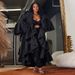 Women's Clothing new women's long windbreaker autumn new solid color ruffled shawl coat_ipsvogv.com