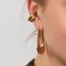 Women’s Jewelry Set Fashion Classic Style Asymmetrical Large And Small Ring Polished Alloy Ear Plus Double Round Ear Bone Clip C Shaped Ear Bone Clip_ipsvogv.com