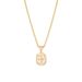 Double Layer Clavicle Chain Female Handcuffs Necklace Stainless Steel Couple Style Double Ring Pendant Necklace_ipsvogv.com