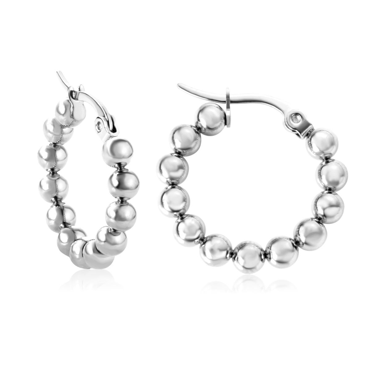 Women's Jewelry Simple Personality Steel Beads, Stainless Steel Cross Border Jewelry, Stall Earrings, High End Hoop Earrings_ipsvogv.com