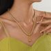 14K Gold Plated Stainless Steel Necklace - Round Ball Pendant Clavicle Chain For Women_ipsvogv.com