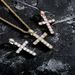 Zircon Cross Pendant Necklace Trendy Personality Men And Women Hip Hop Jewelry_ipsvogv.com