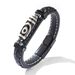 Men's Jewelry Retro Bracelets Ethnic Style Men's Bracelets Fashionable Men's Hand Woven Dzi Beads Dark Blue Leather Bracelet_ipsvogv.com