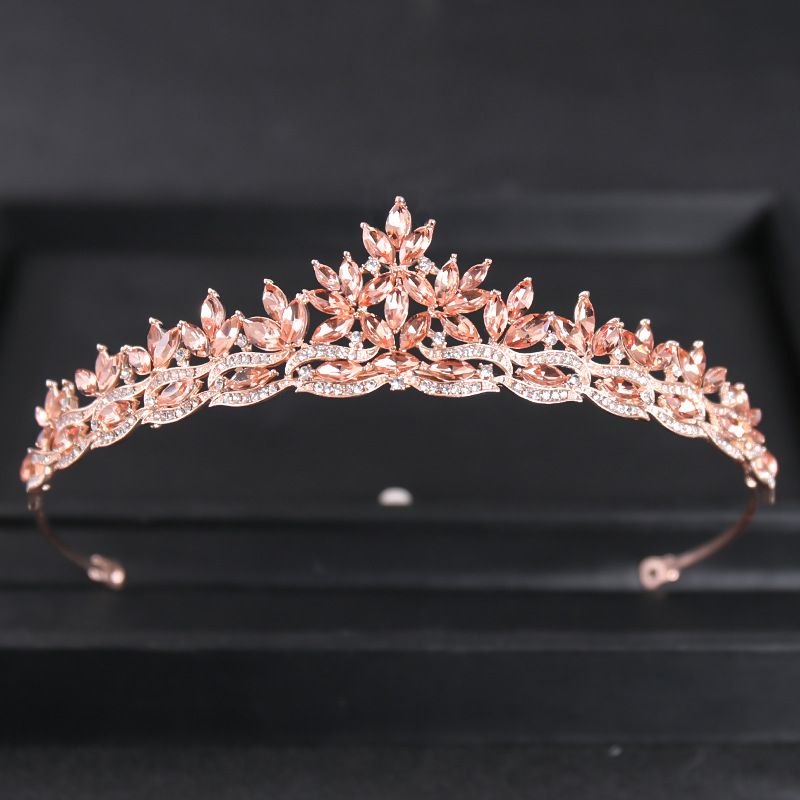 Women's Jewelry Elegant Leaf Crown Headband With Rhinestones For Wedding Bridal Party Prom Formal Occasions Dress Accessories_ipsvogv.com
