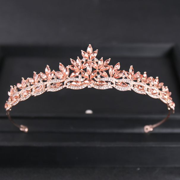 Women's Jewelry Elegant Leaf Crown Headband With Rhinestones For Wedding Bridal Party Prom Formal Occasions Dress Accessories_ipsvogv.com