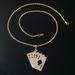 Hip Hop Jewelry Personalized Trend Full Diamond Playing Card Same Flower Shun Pendant Titanium Steel Necklace_ipsvogv.com