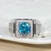 and Elegant Zircon Fashionable Full Blue-green Diamond Ring, Internet Famous Men's Starlight Trendy Korean Version With Ring,_ipsvogv.com