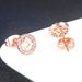 Unisex Fashion Geometric Hollow Earrings Zircon Micro inlaid Rose Gold plated Earrings_ipsvogv.com