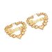 Statement Large Exaggerated High-end Feel DIY Letter Bamboo Knot Heart Earrings_ipsvogv.com
