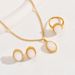 Minimalist and fashionable OL version Korean earrings, necklace, set with zircon inlay design, niche collarbone chain,_ipsvogv.com