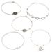 Hot Selling New Sparkling Diamond Love Cross Bracelet, Shell Fish Tail Pendant, Five Piece Set Bracelet_ipsvogv.com
