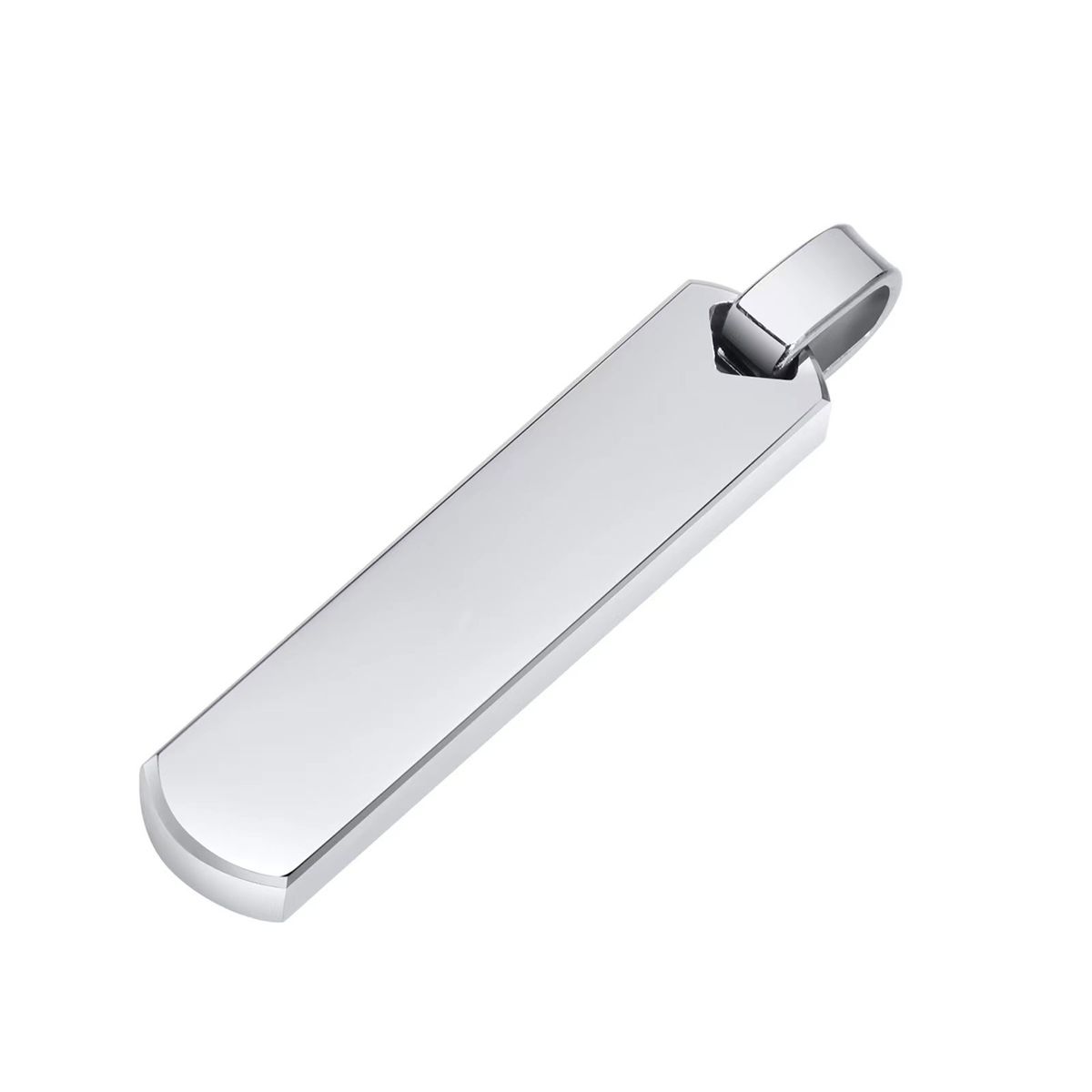 hot selling smooth stainless steel geometric three dimensional long strip can be engraved men's simple and fashionable titanium steel necklace_ipsvogv.com