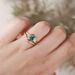 Sanjie ETSY's New Gold-plated Star Moon Women's Ring, Simple And Fashionable Green Diamond Ring Accessories Trend_ipsvogv.com