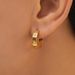 Women's Jewelry C Shaped Zircon Earrings Simple Cold Style K Gold Plated Titanium Steel Earrings_ipsvogv.com