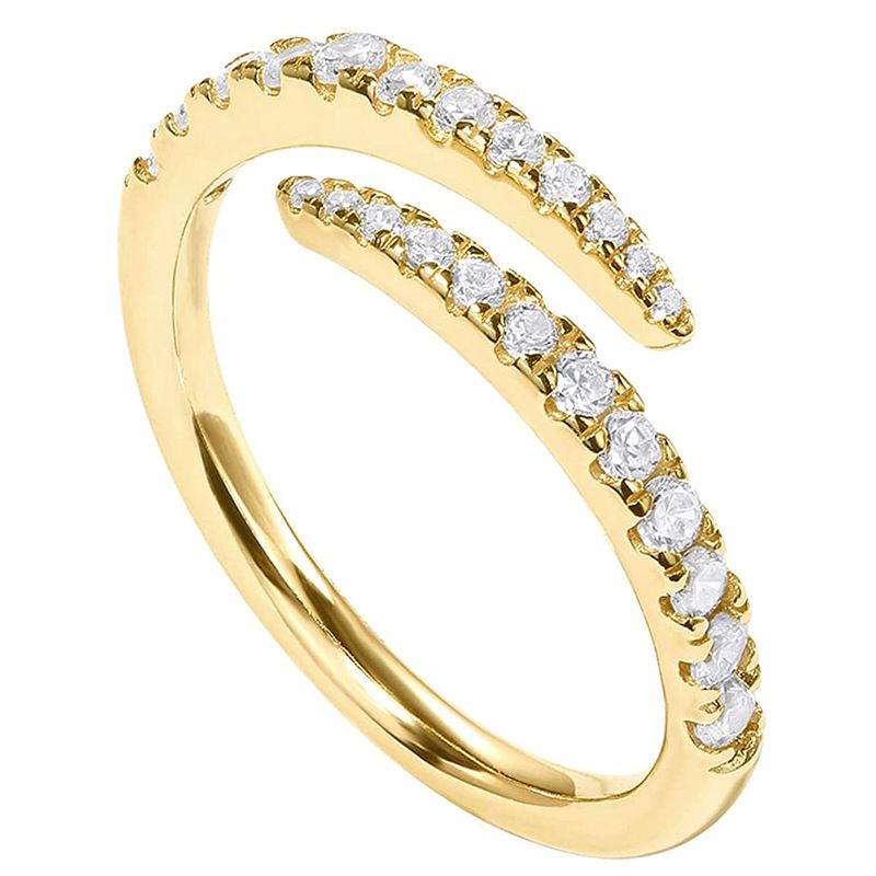 Cao Shi's Minimalist Zircon Women With Adjustable Opening, Fashionable Ring For Daily Wear, Popular Style_ipsvogv.com