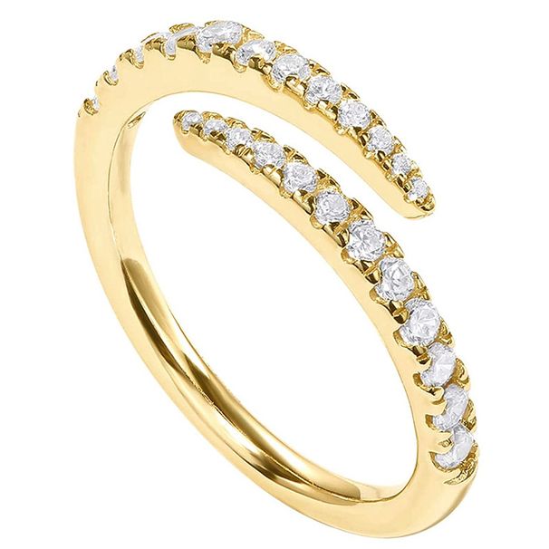 Cao Shi's Minimalist Zircon Women With Adjustable Opening, Fashionable Ring For Daily Wear, Popular Style_ipsvogv.com