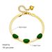 Fashionable high-end and minimalist emerald titanium steel blade chain bracelet_ipsvogv.com