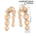 Exaggerated Geometric Texture Oval Collarbone Necklace Fashionable Metal Long Tassel Earrings_ipsvogv.com