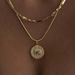 Spot Retro Gold Plated Titanium Steel Round Zircon Snake Bone Chain Necklace_ipsvogv.com