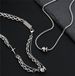 Niche design, high grade women's cool titanium steel necklace, men's trendy stacking diamond studded double layer slim waist couple's luck pendant_ipsvogv.com