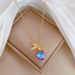 】 Angel 【 Ocean Heart Light Luxury Charm Gorgeous Full Diamond Necklace Women's Versatile Clavicle Titanium Steel Chain 【 】_ipsvogv.com
