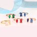 Colored zircon open ring for women, simple and fashionable geometric 12 birthstone ring popular jewelry_ipsvogv.com