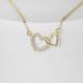 Women's Jewelry Copper Inlaid Zircon Love Double Ring Necklace Clavicle Chain Pendant Light Luxury All Match Niche Design Clavicle Chain_ipsvogv.com