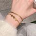 Gold Light Luxury Love High Grade Titanium Steel Bracelet with Insignia Design Double Layer Wrapped Mesh Red Jewelry,_ipsvogv.com