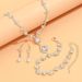 Jewelry & Accessories Rhinestone Tassel Wedding Accessories Silver Claw Necklace Earrings Bracelet Three Piece Set_ipsvogv.com