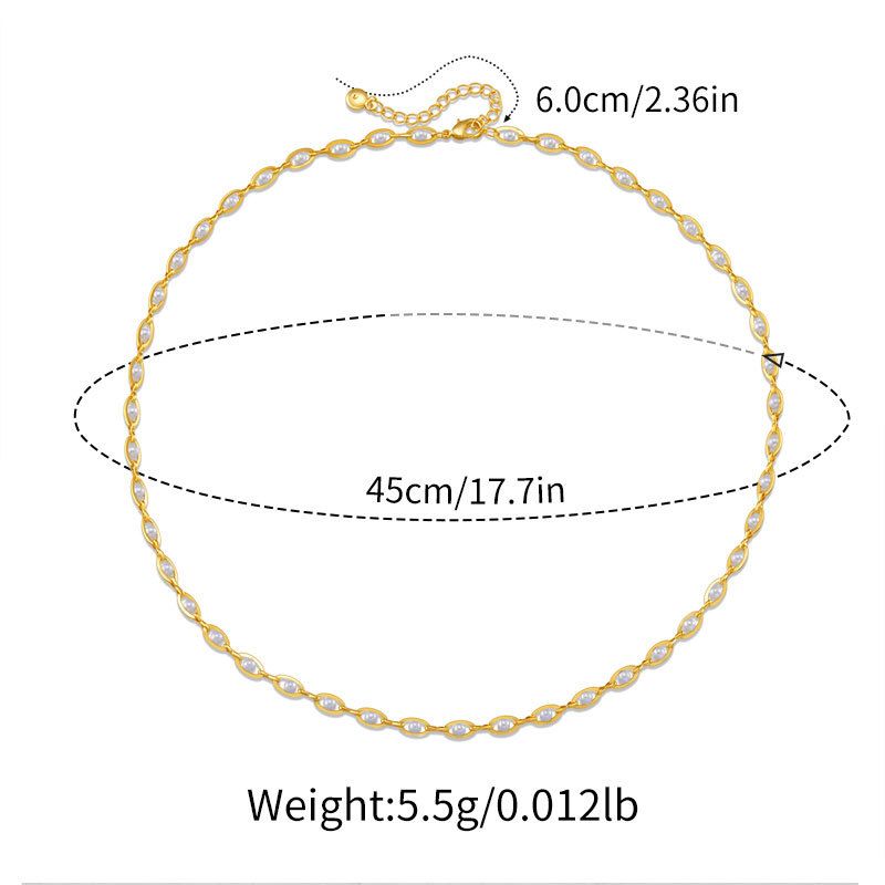 Copper plated K real gold pearl clavicle chain INS elegant temperament French necklace color preservation retro high end jewelry_ipsvogv.com