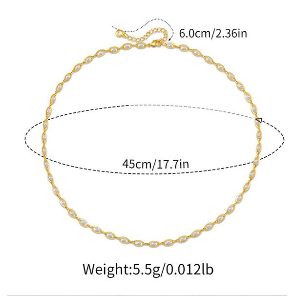 Copper plated K real gold pearl clavicle chain INS elegant temperament French necklace color preservation retro high end jewelry_ipsvogv.com